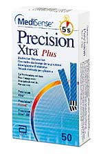 Neue Precision Xtra(TM) Plus Teststreifen.