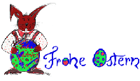 Osterhase wünscht frohe Ostern