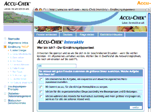 Screenshot www.accu-chek.de/etraining