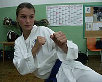 Christina beim Taekwondo