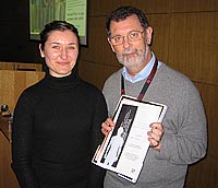 Marta Michalska und Prof. Dr. Tony Corfield (Universität Bristol)