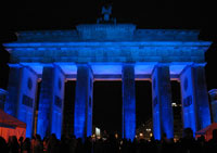 Brandenburger Tor in Blau