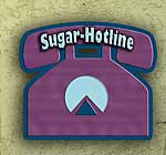 Sugar-Hotline auf rotem Telefon