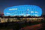 Allianz Arena in blau als Symbol für Diabetes