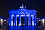 Das Brandenburger Tor in Blau