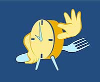 Essern nach der Uhr.