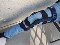 Knieschiene oder Knieorthese.