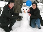 Redaktion mit Schneemann