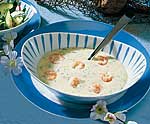 Kräutersuppe mit Krabben
