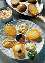 Gourmet-Kartoffeln mit Dips