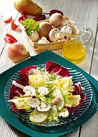 Pilzsalat mit Emmentaler